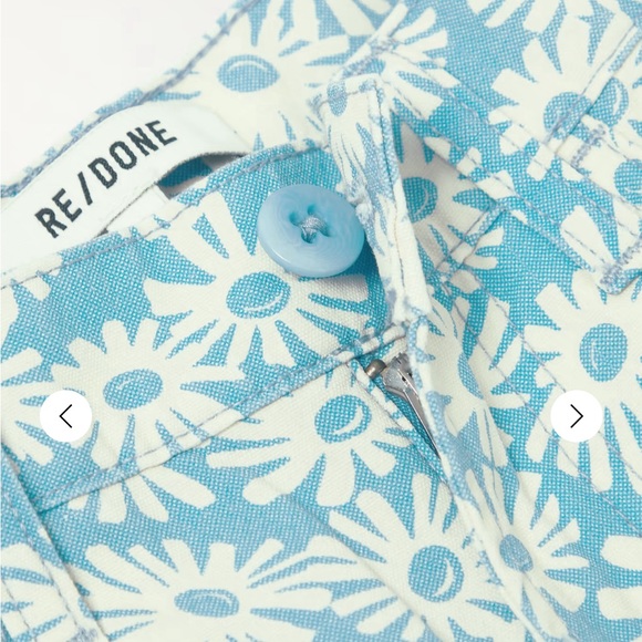 Re/Done daisy print high waisted 70’s style flair jeans. Size 26 - Picture 5 of 9